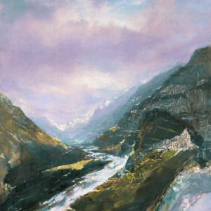 Le Rhône à Loèche - 1989 - 67x48 cm